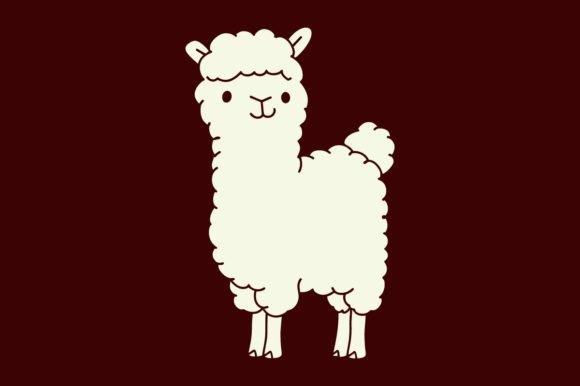 Alpaca Flat Color Sketch Illustration: A Versatile Design Asset